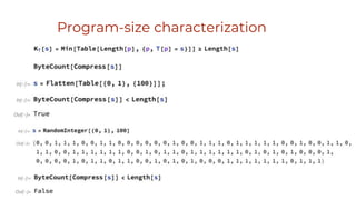 Program-size characterization
 