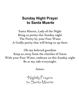 Santa Muerte Nightly Prayers | PDF | Free Download