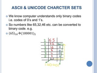 JAVA CHARACTER SETS- FUNDAMENTALS OF JAVA | PPTX