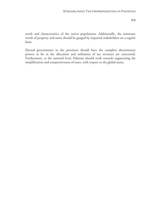 National & Sub-national Tax Reform in Pakistan | PDF