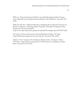 National & Sub-national Tax Reform in Pakistan | PDF