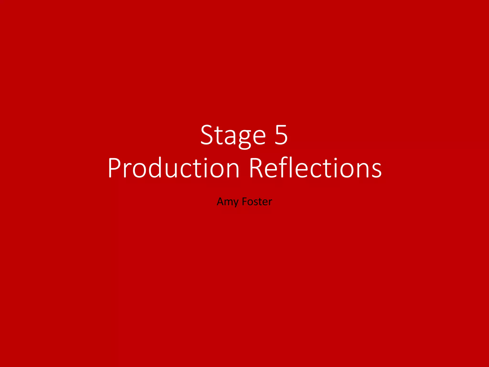 5. production reflection mv 2018 PPT