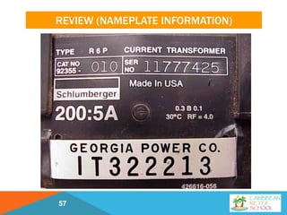 REVIEW (NAMEPLATE INFORMATION)
57
 