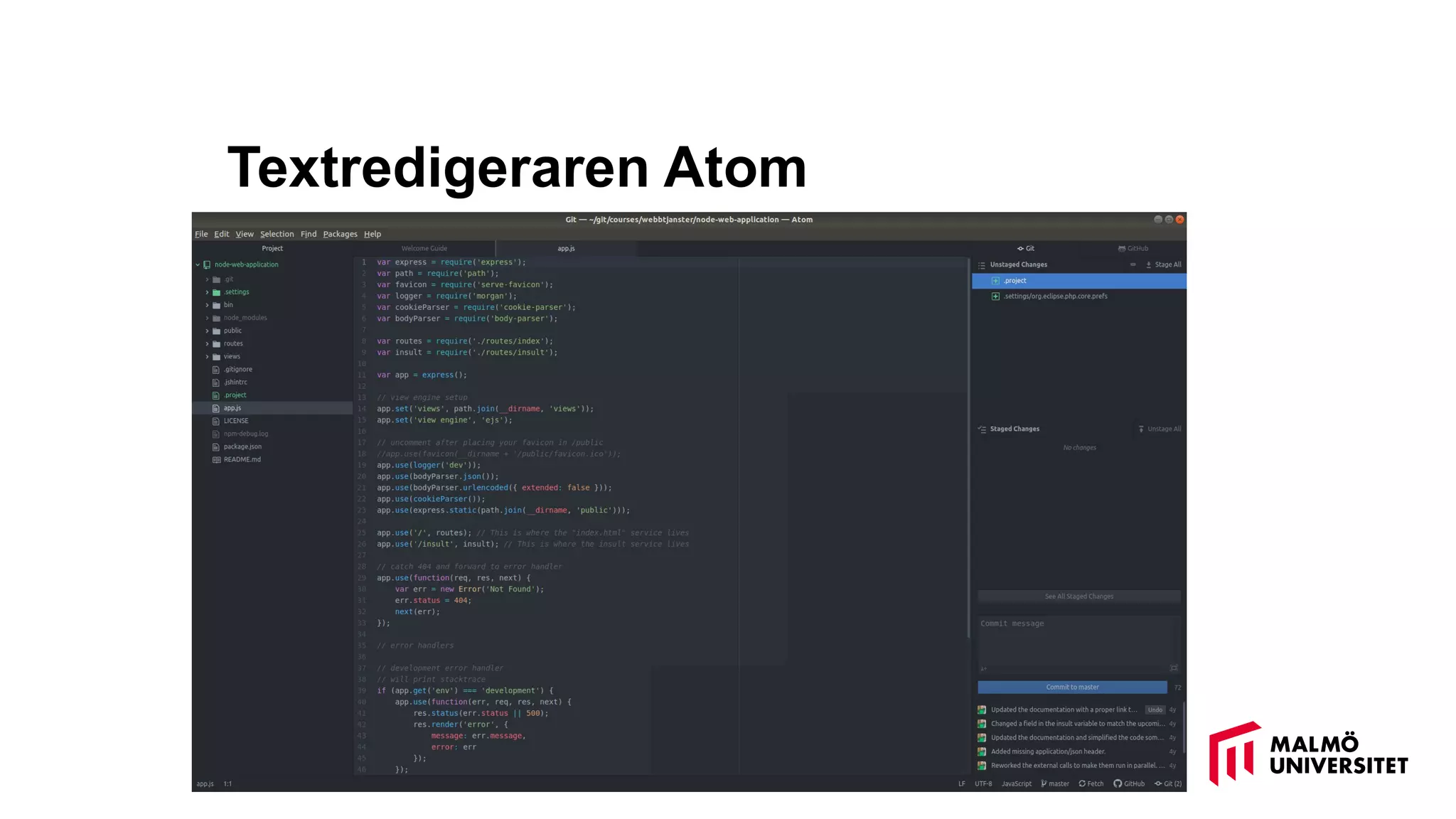 Textredigeraren Atom
 