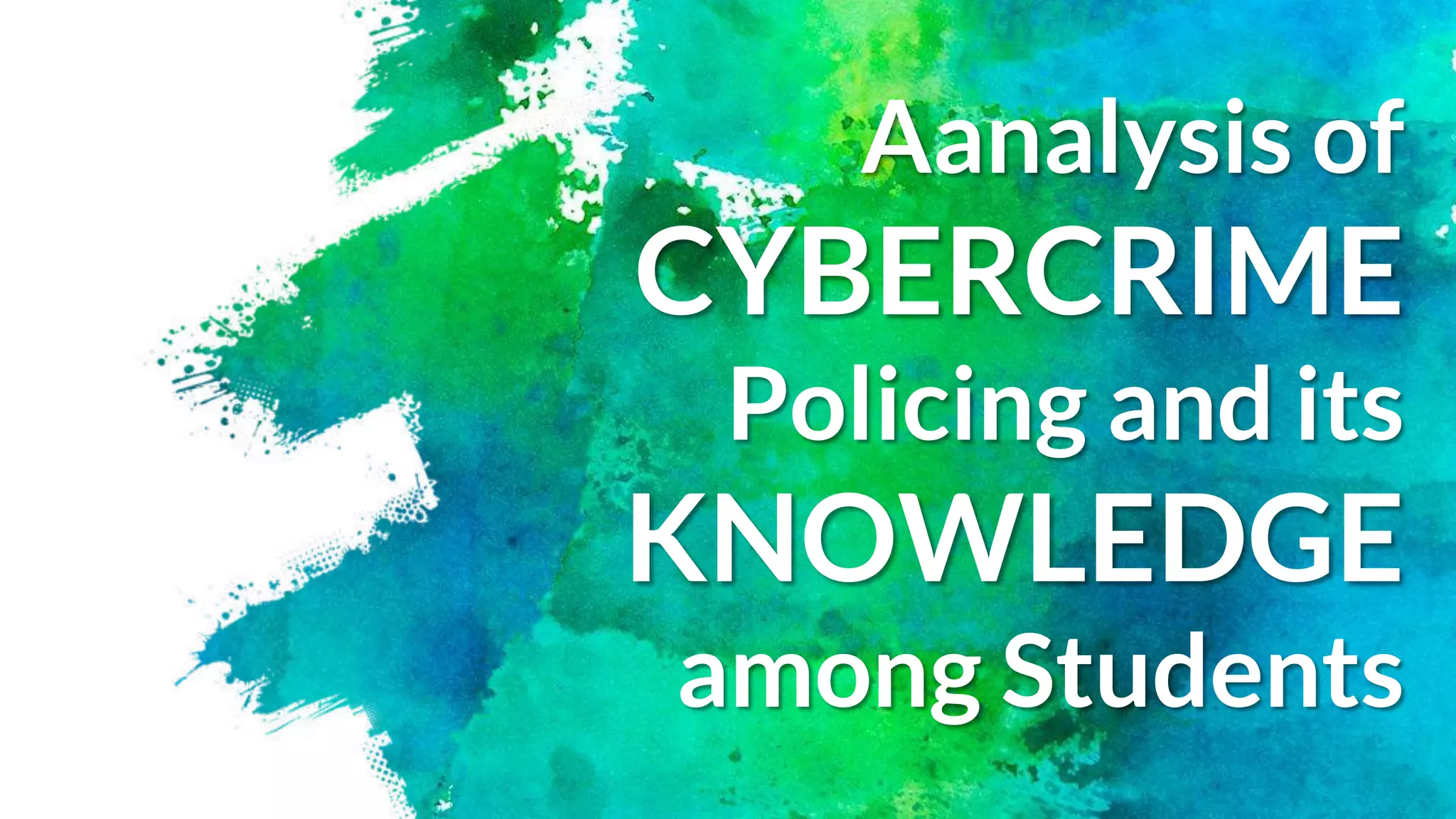 Knowledge of Cyber Crime | PPTX