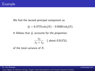 5. Linear Algebra for Machine Learning: Singular Value Decomposition and Principal Component Analysis Slide 23