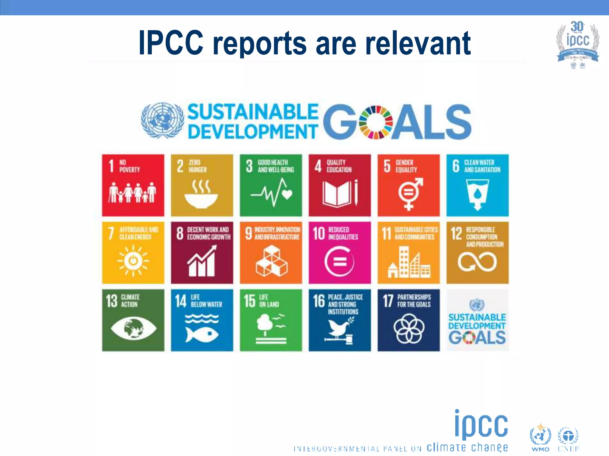 IPCC reports are relevant
 