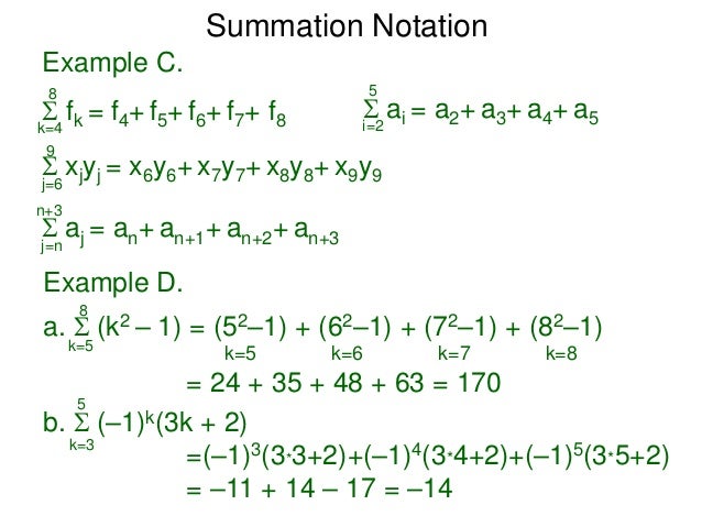5 1 Sequences And Summation Notation T