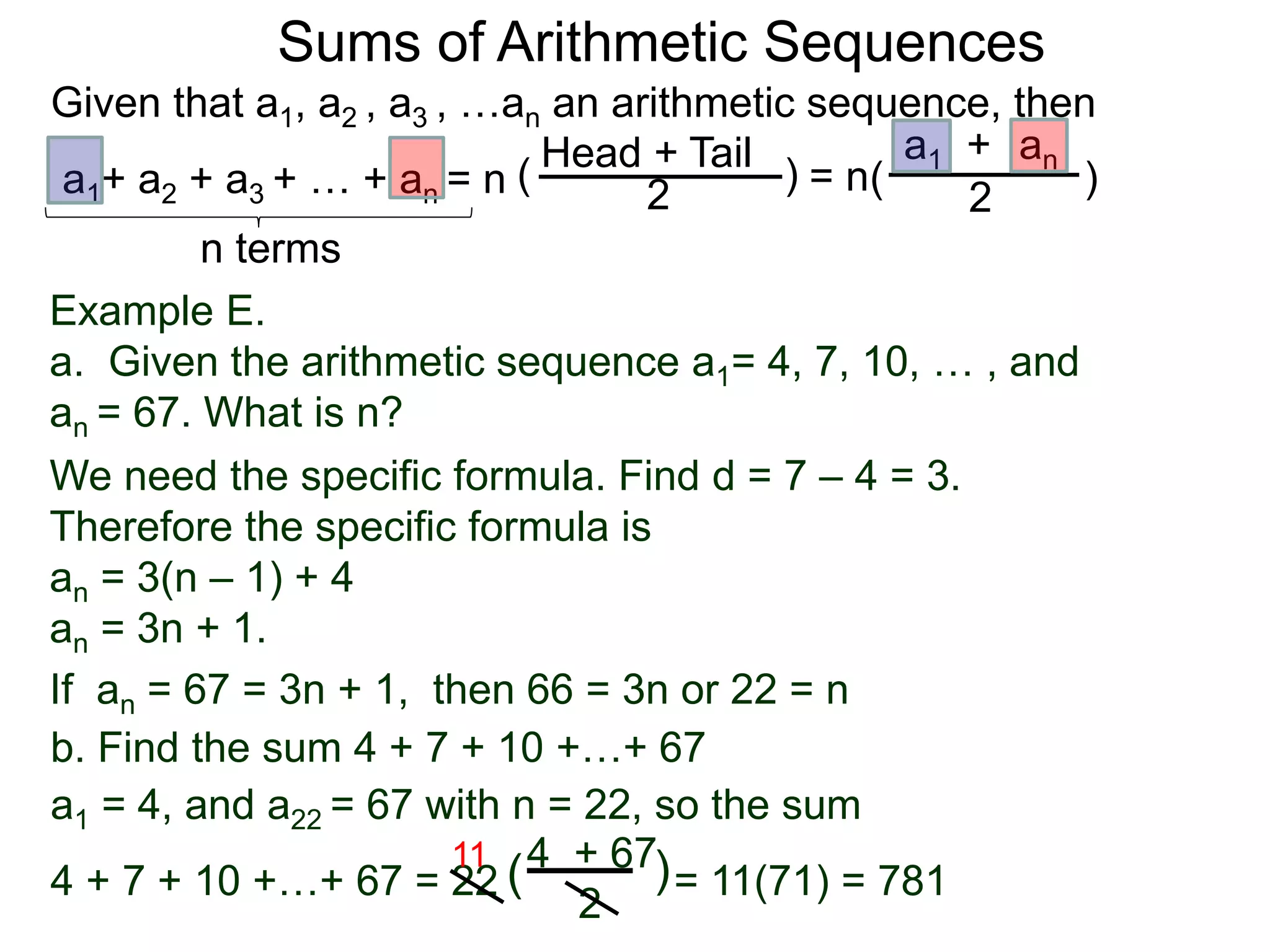 5.2 arithmetic sequences and sums t | PPT