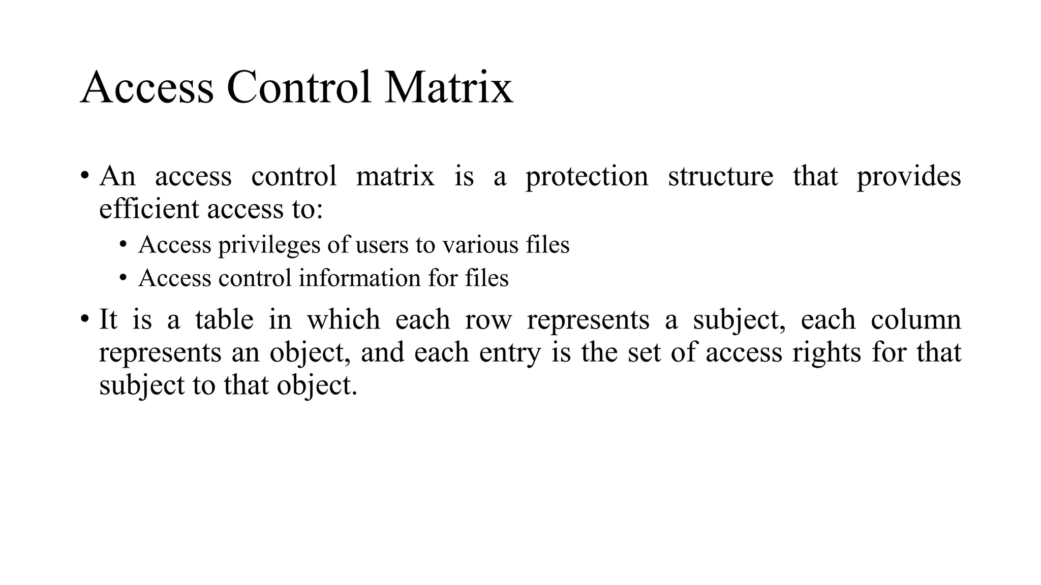 Least privilege, access control, operating system security | PPT