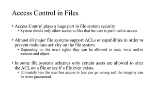 Least privilege, access control, operating system security | PPTX