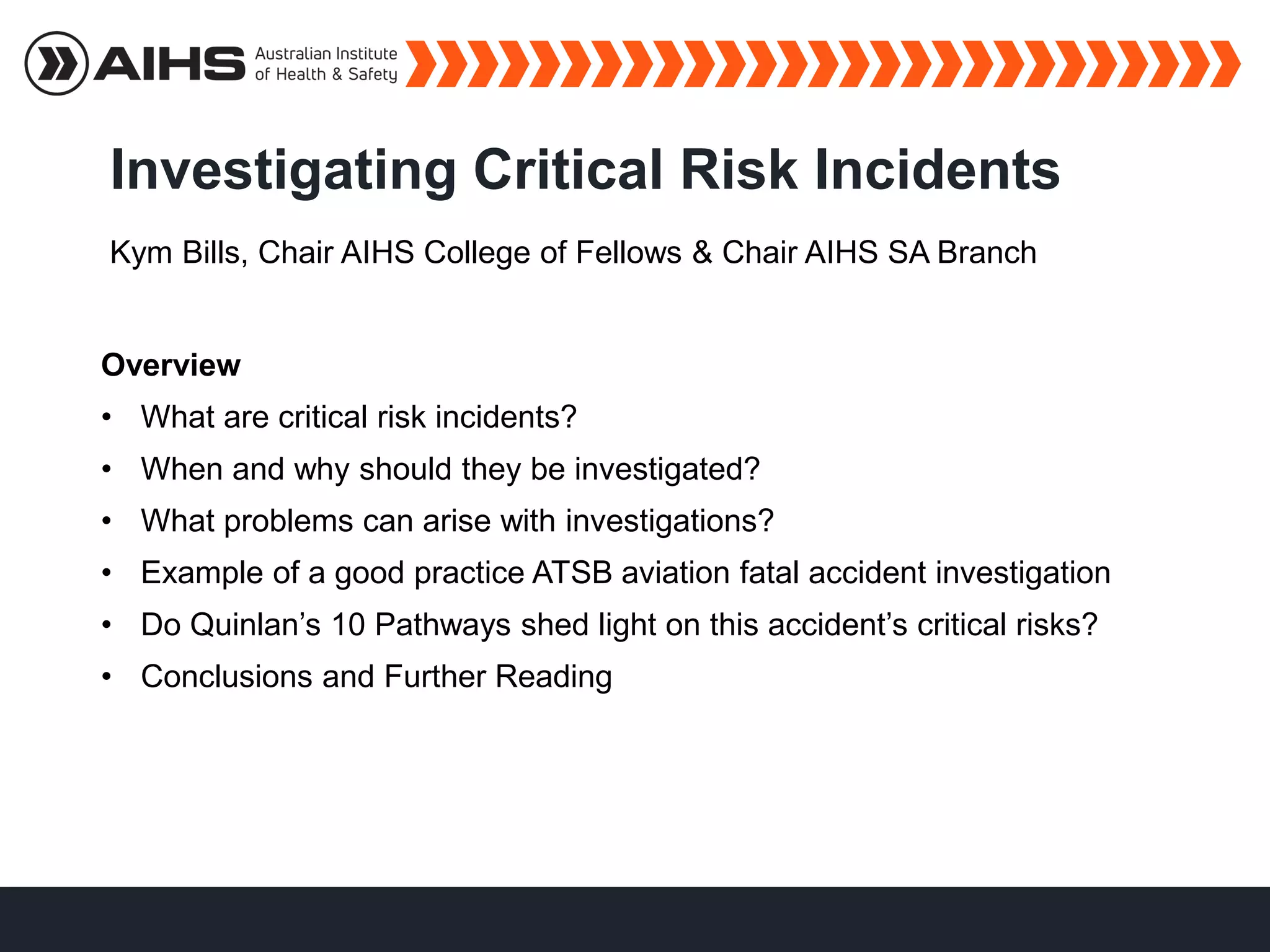 Investigating Critical Risk Incidents | PDF