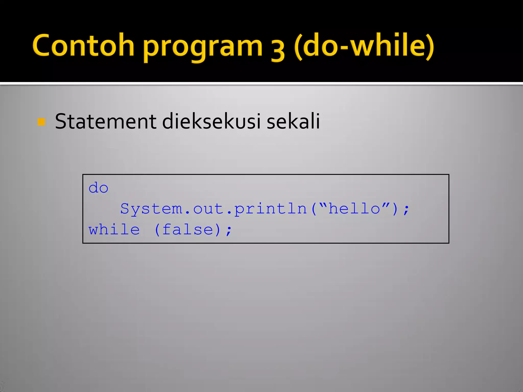 5. struktur kontrol alur program lanjutan | PDF