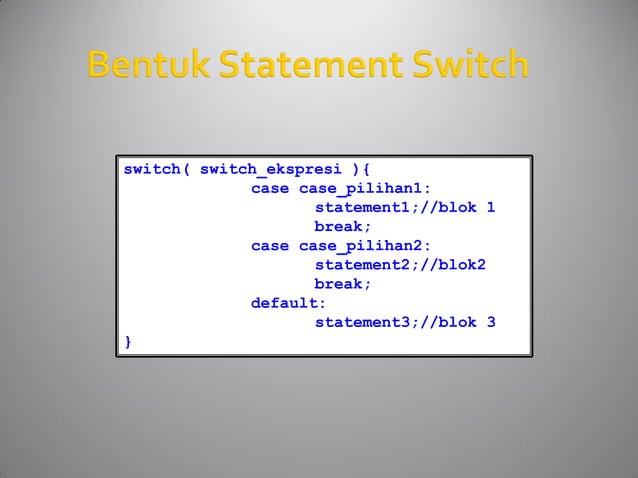 5. struktur kontrol alur program lanjutan | PDF
