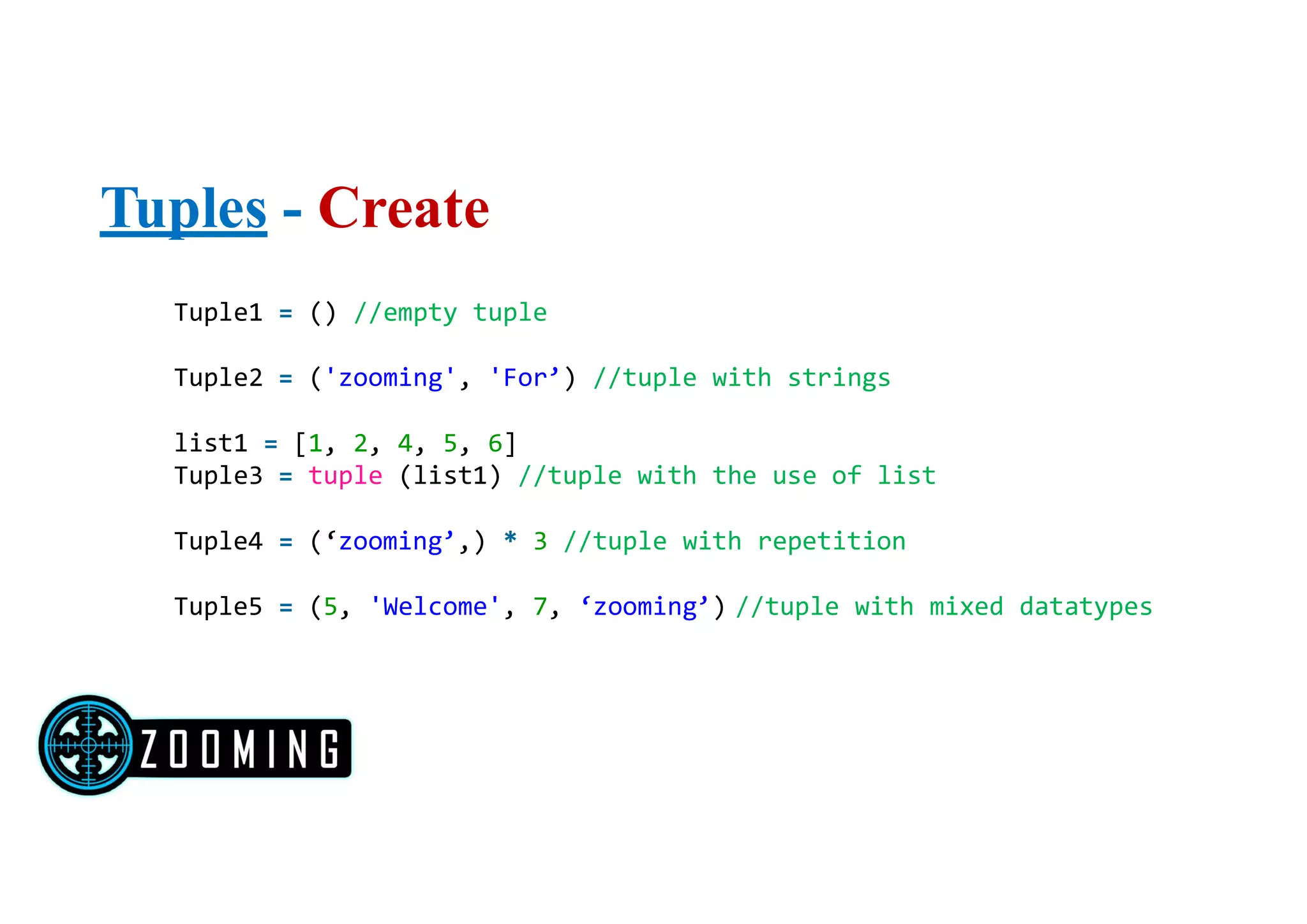 Python Tuples | PPT