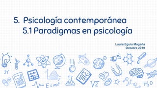 5. Psicología contemporánea
5.1 Paradigmas en psicología
Laura Eguia Magaña
Octubre 2019
 