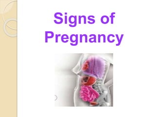 Signs of
Pregnancy
 