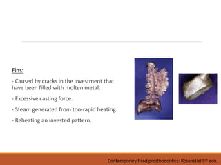 CASTING PROCEDURES AND DEFECTS | PPTX