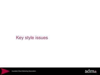 Key style issues 