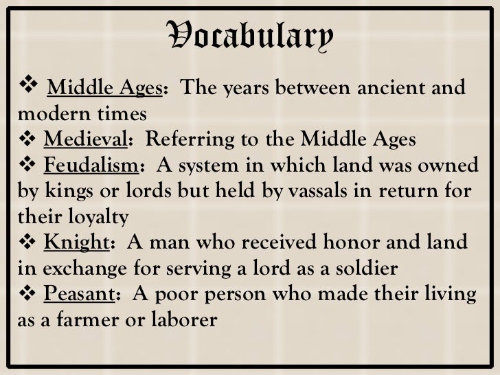 5 1 Feudalism And The Manor System