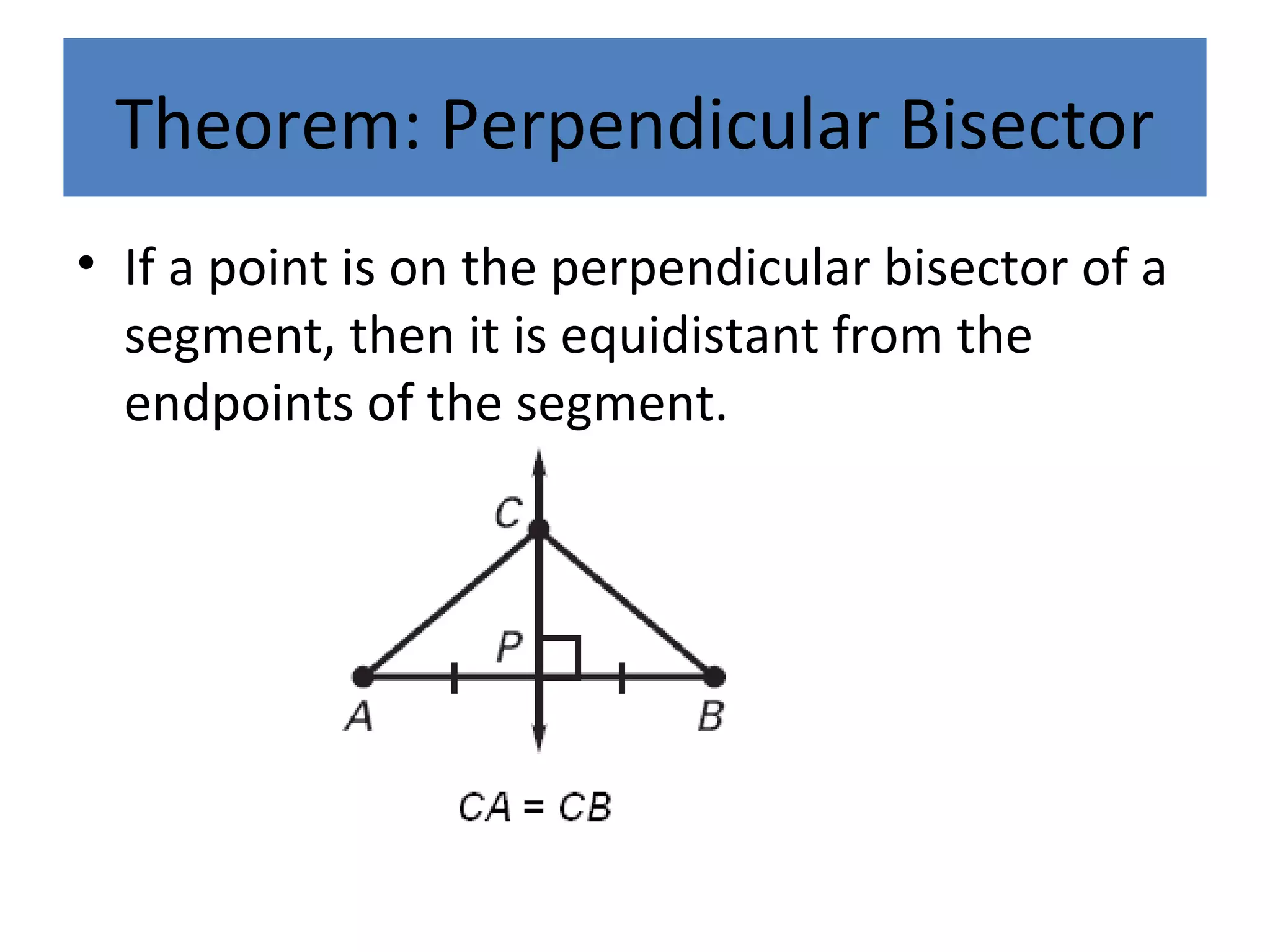 5.1 perpendiculars and bisectors i | PPT