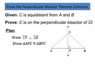 5.1 perpendiculars and bisectors i | PPT