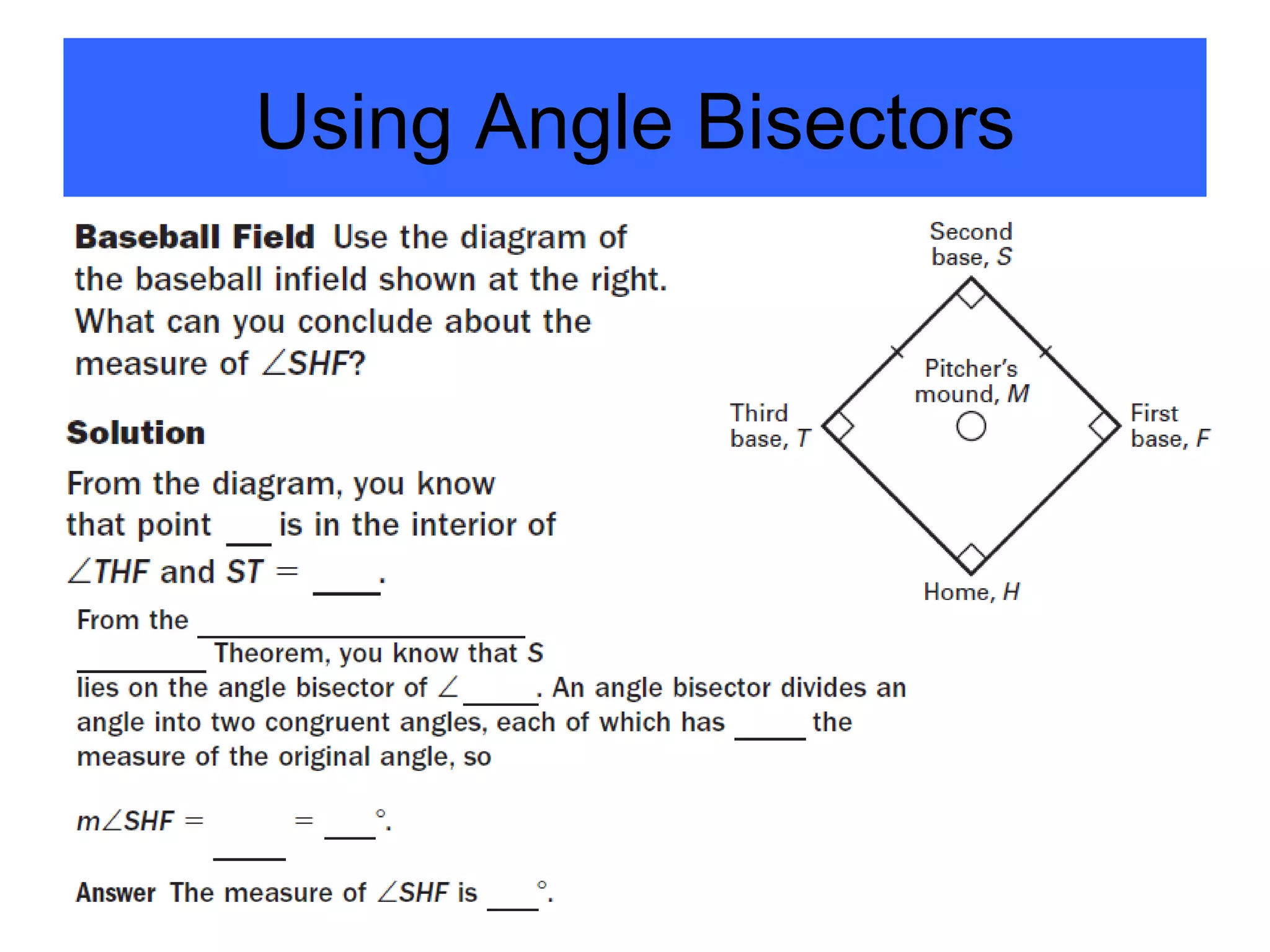 Using Angle Bisectors 