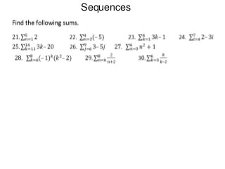Sequences
 