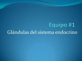 Glándulas del sistema endocrino
 