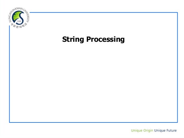 processing string