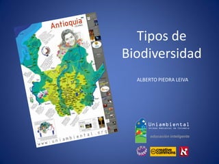 ALBERTO PIEDRA LEIVA 
Tipos de 
Biodiversidad  