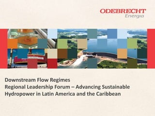 Downstream Flow Regimes
Regional Leadership Forum – Advancing Sustainable
Hydropower in Latin America and the Caribbean
 