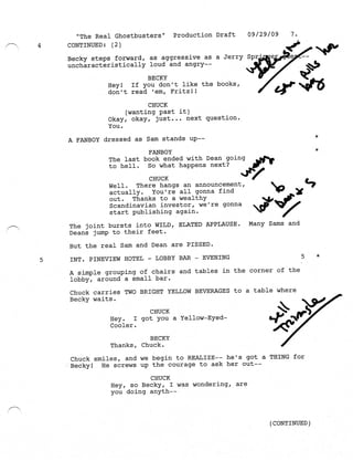 Ghostbusters 3 Script Supernatural 5.09 The Real Ghostbusters script | PDF