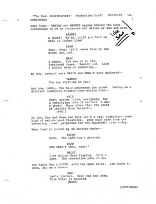 Ghostbusters 3 Script Supernatural 5.09 The Real Ghostbusters script | PDF