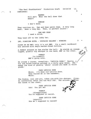 Ghostbusters 3 Script Supernatural 5.09 The Real Ghostbusters script | PDF
