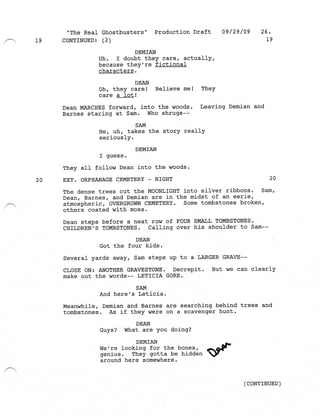 Ghostbusters 3 Script Supernatural 5.09 The Real Ghostbusters script | PDF