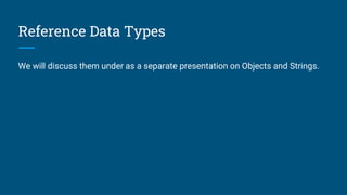 5. variables & data types | PPT