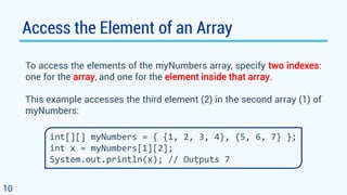 Object Oriented Programming - 5.1. Array | PDF | Programming Languages ...