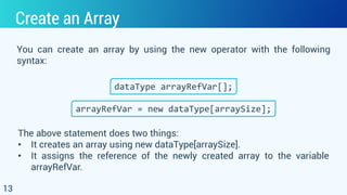 Object Oriented Programming - 5.1. Array | PPT
