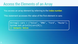 Object Oriented Programming - 5.1. Array | PDF