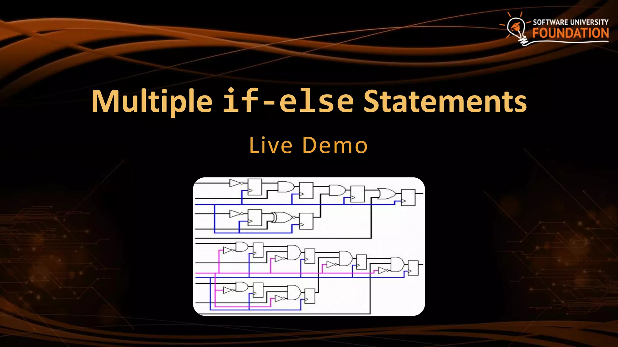 Multiple if-else Statements
Live Demo
 