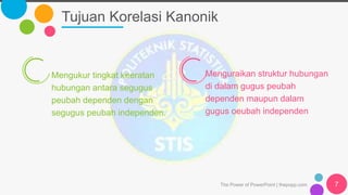Segugus Analisis Korelasi Kanonik (2) | PPTX