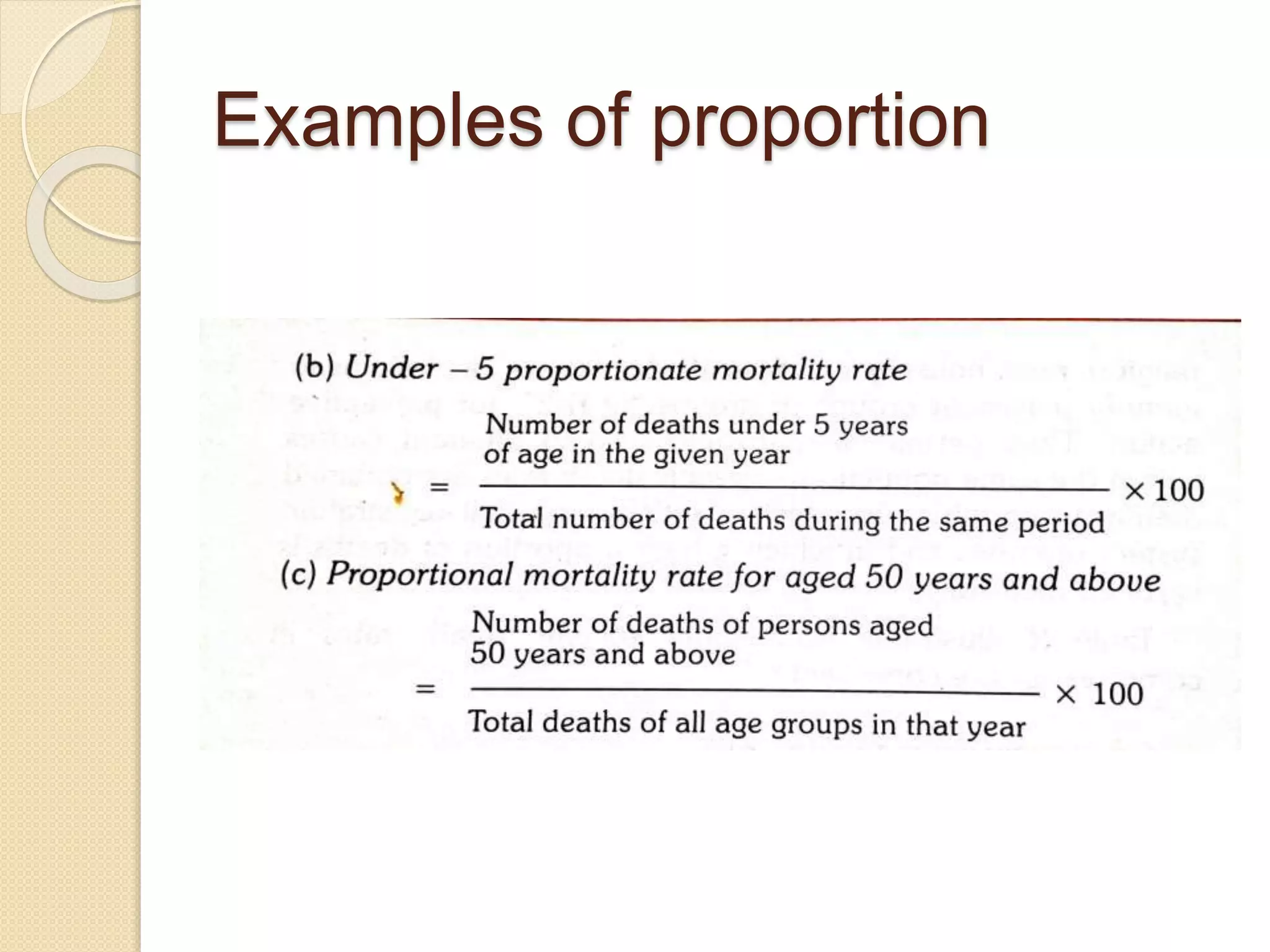 Examples of proportion
 