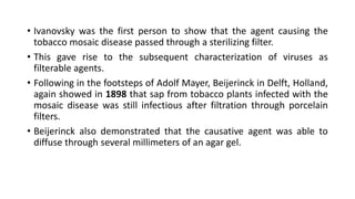 Filterable Virus 5. Tobacco mosaic virus | PPTX