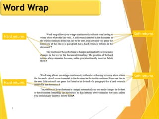Soft Return Examples MS word | PDF