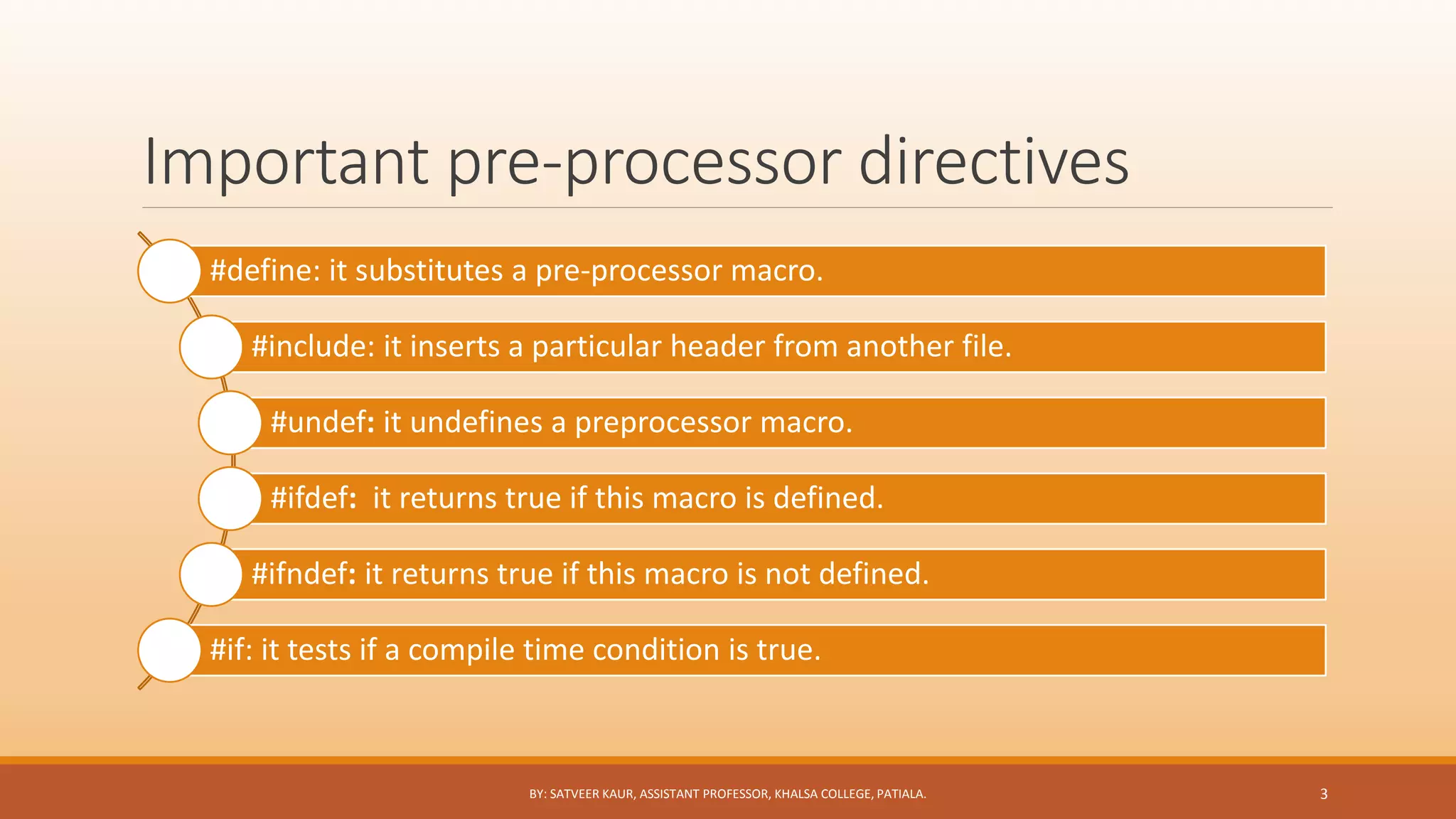 Preprocessor directives | PPT