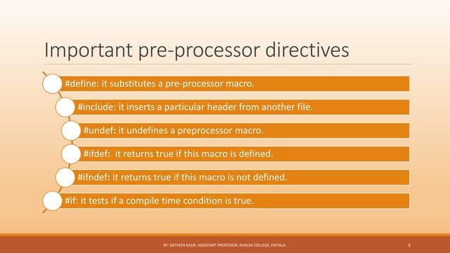 Preprocessor directives | PPT