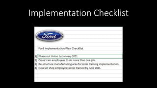 Implementation Checklist
 