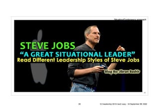 !29
Situation/Contingency approach
29 5.0 leadership 2019 neo2 copy - 18 September BE 2562
 