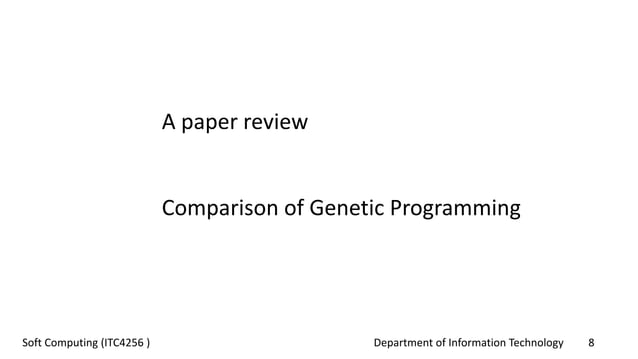 Genetic algorithms vs Traditional algorithms